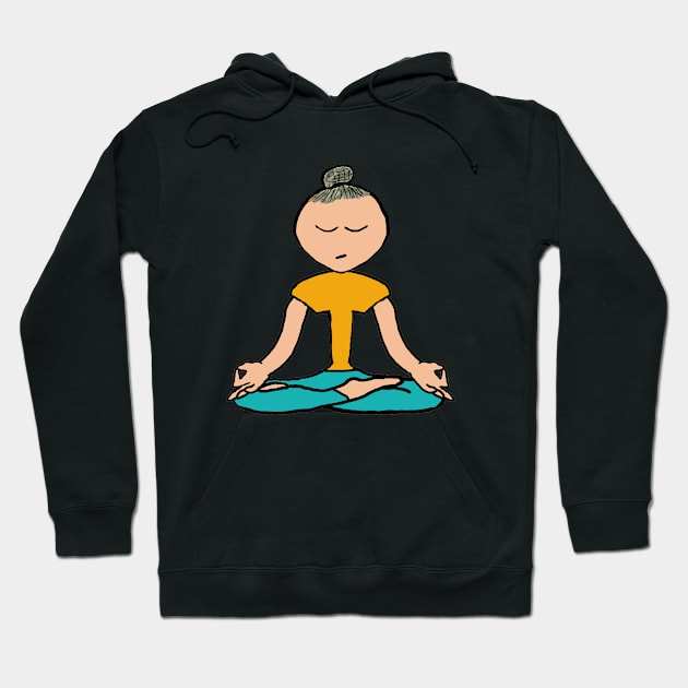 Yoga Pose Hoodie by Mark Ewbie